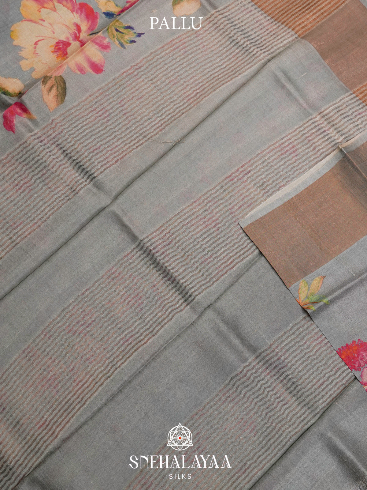 Blue  Tussar Saree