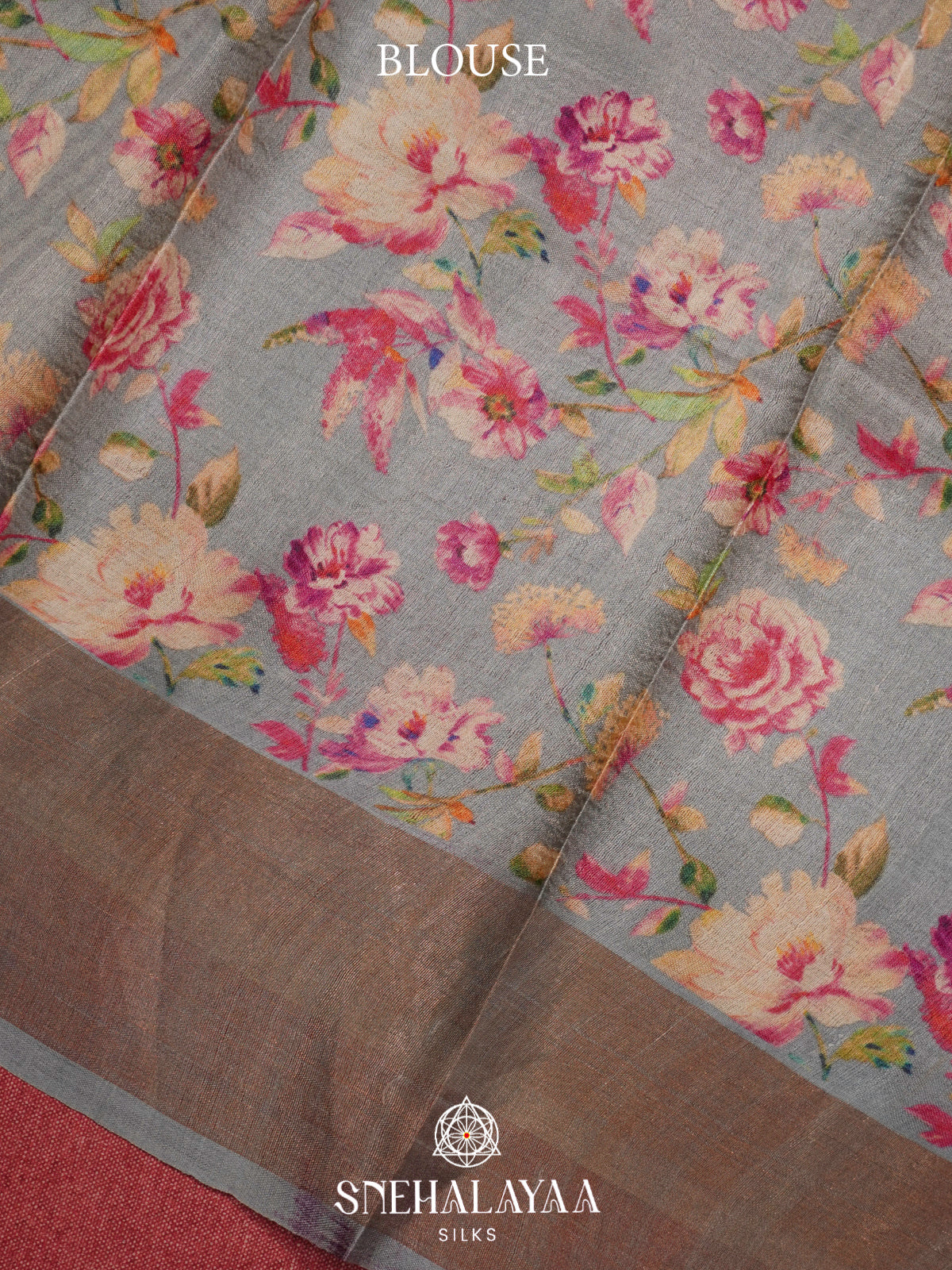 Blue  Tussar Saree