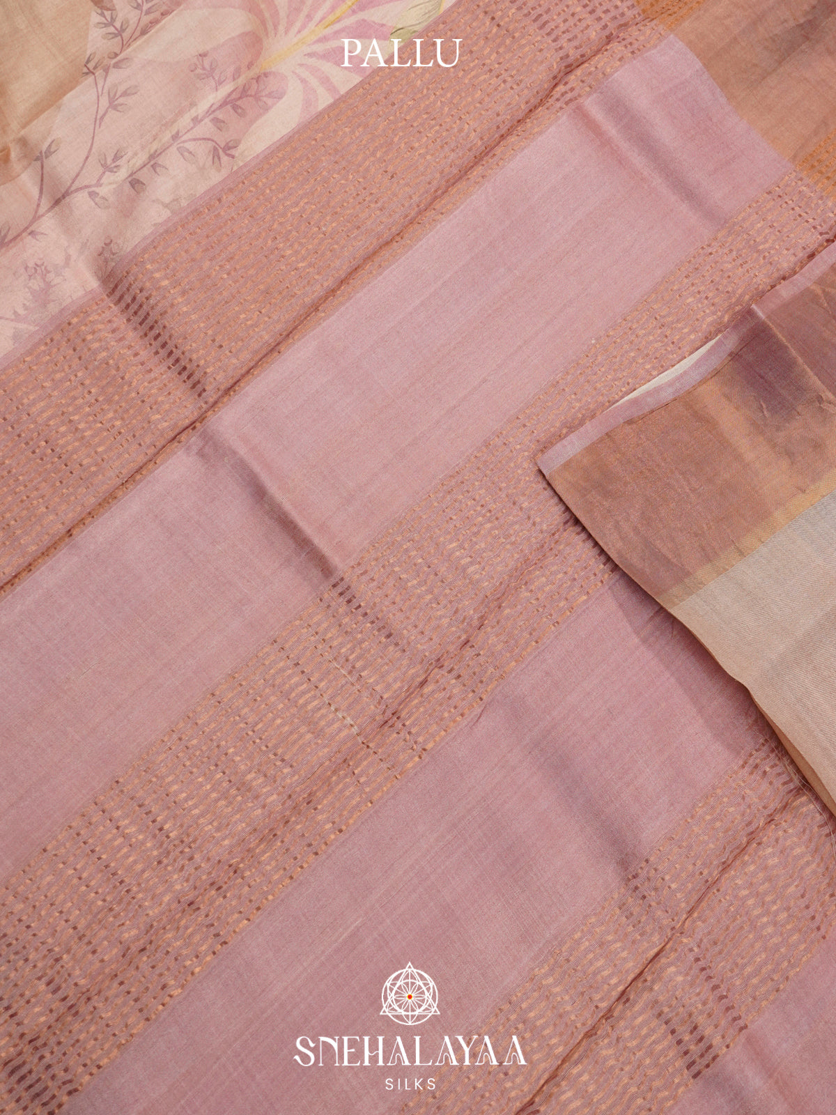 Pink  Tussar Saree