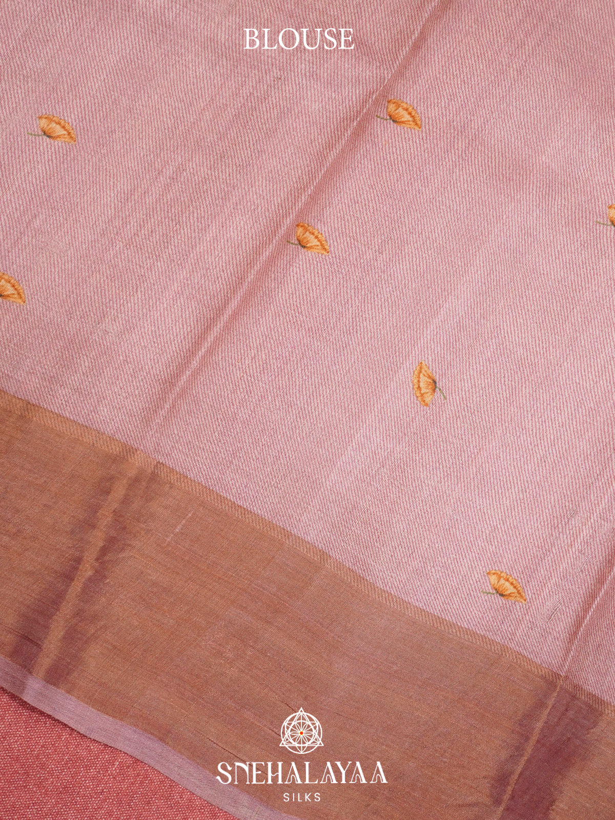 Pink  Tussar Saree