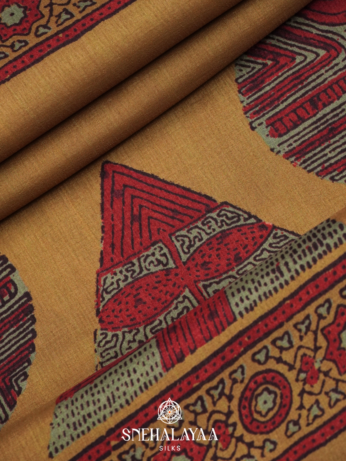 Mustard Tussar Saree