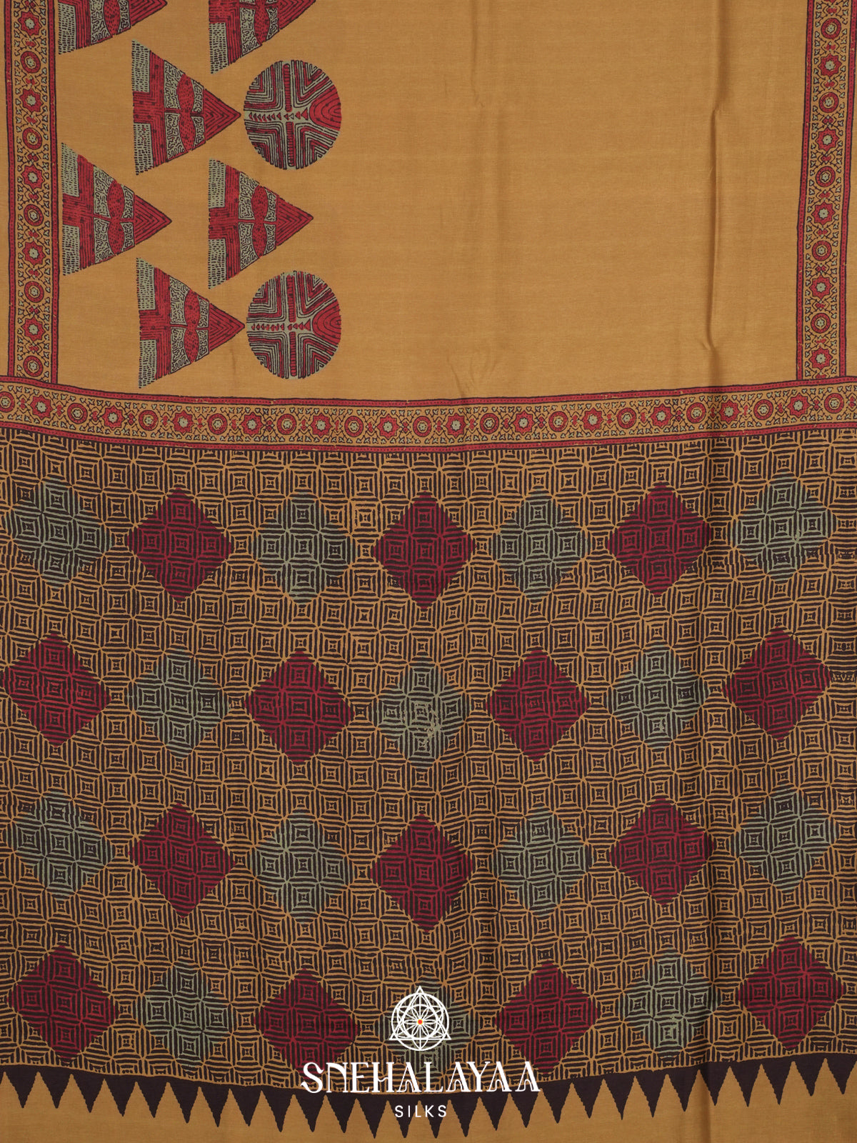 Mustard Tussar Saree