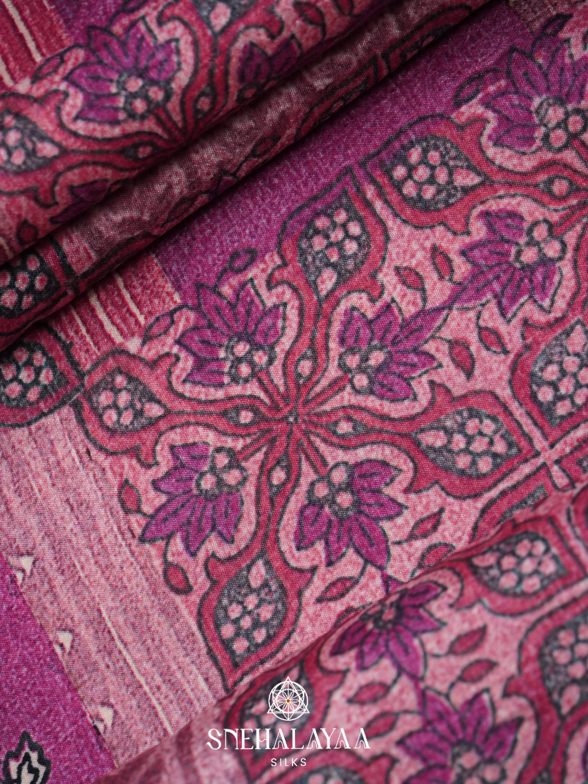 Plum Tussar Saree