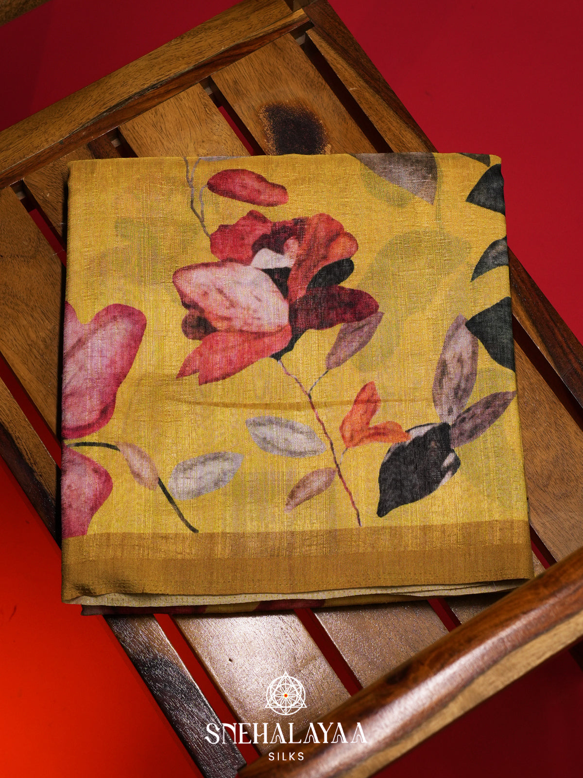 Yellow Tussar Saree