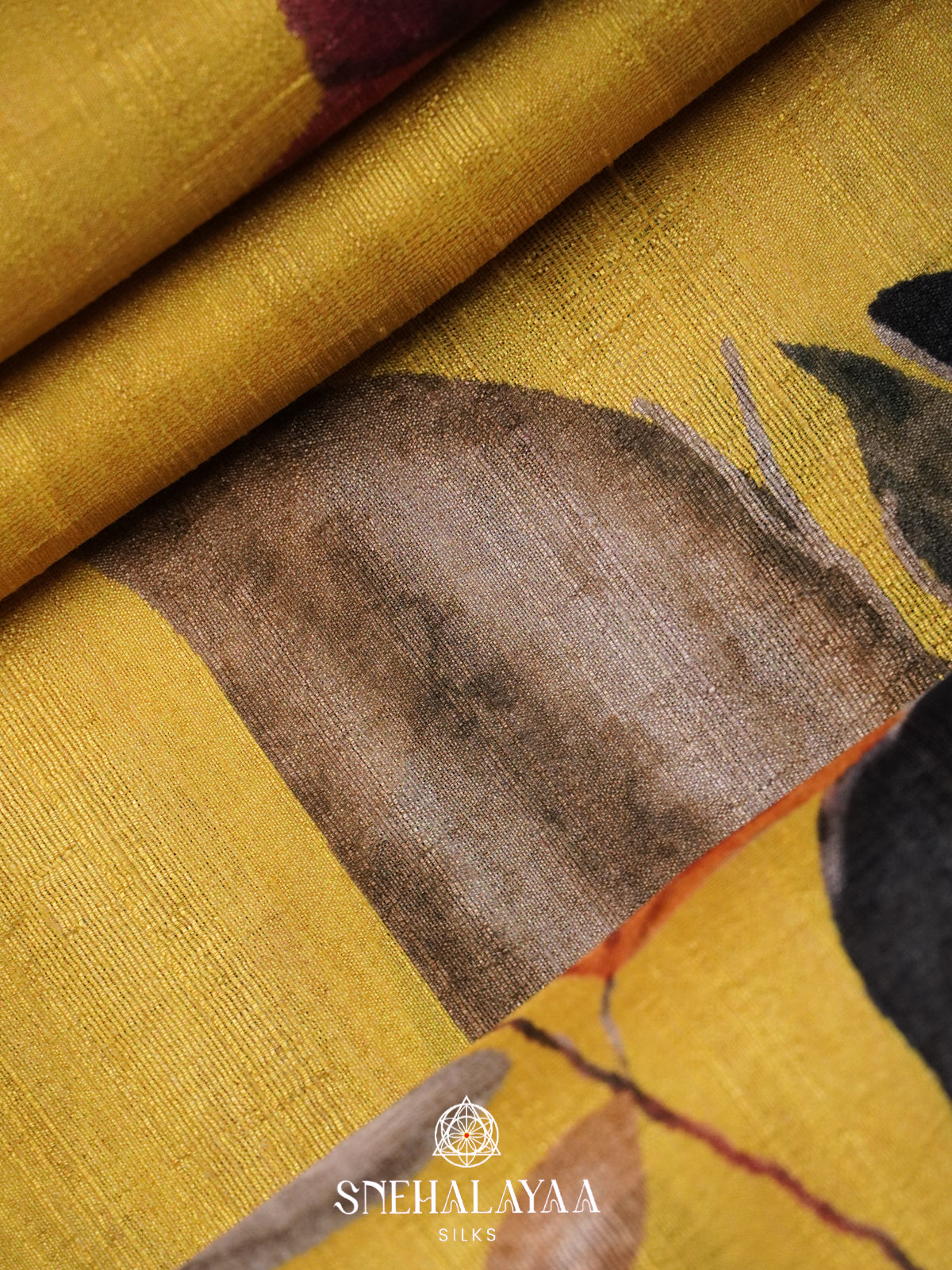 Yellow Tussar Saree