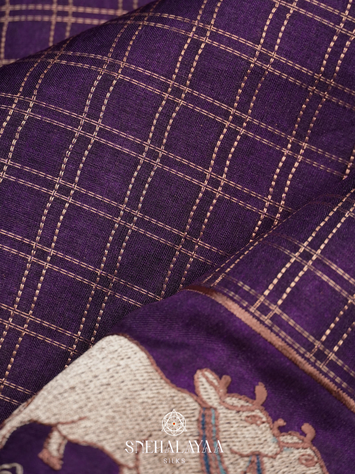 Magenta Purple Tussar Saree