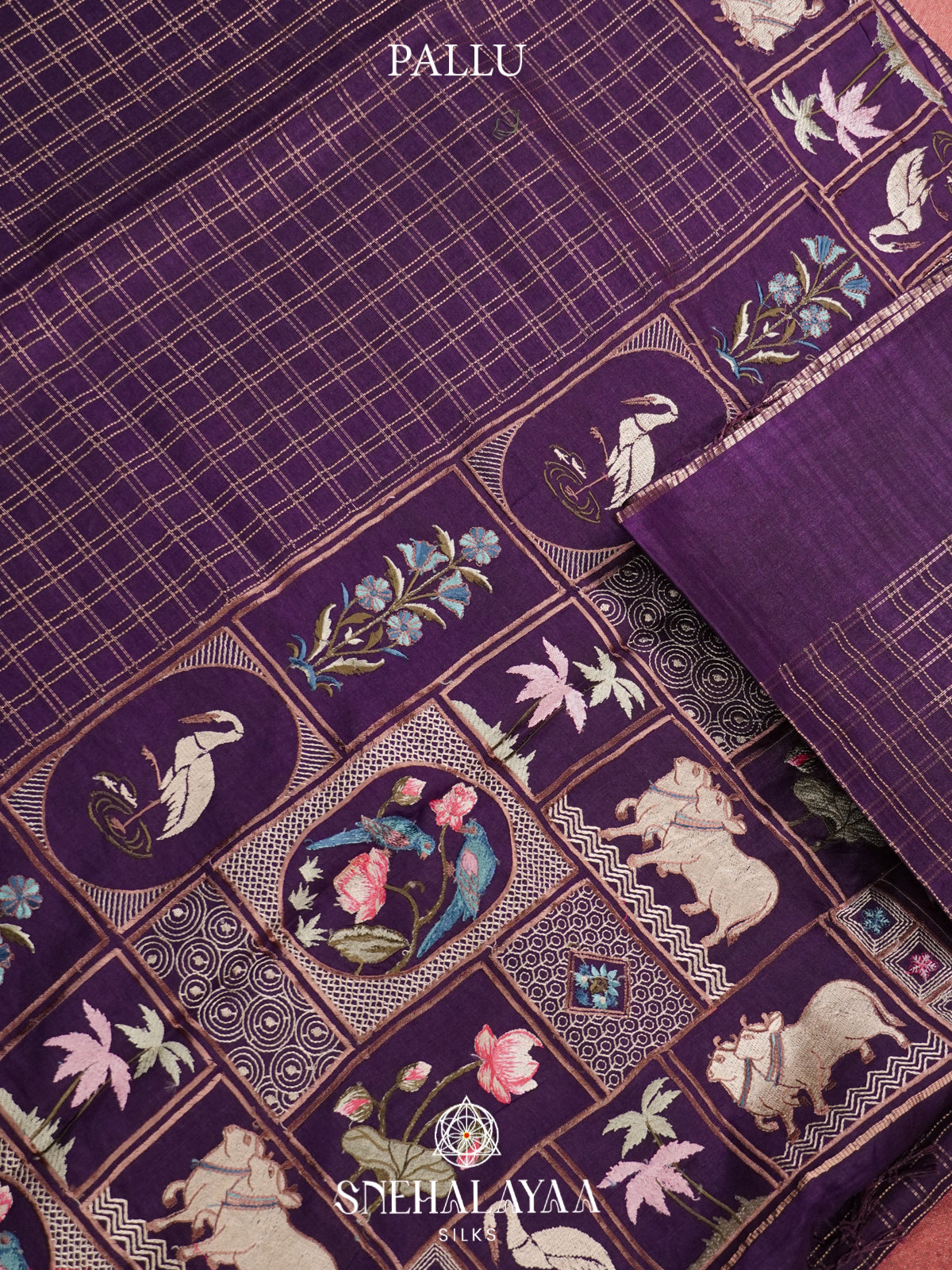 Magenta Purple Tussar Saree