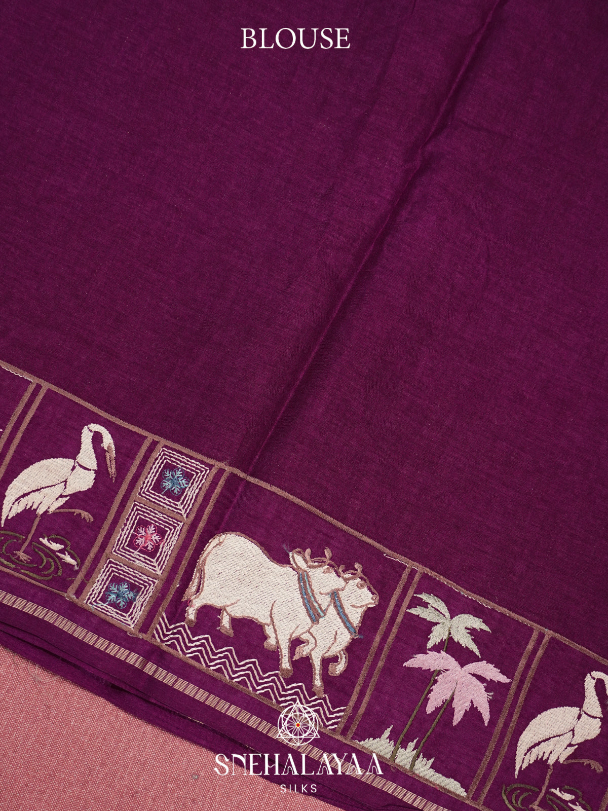 Magenta Tussar Saree