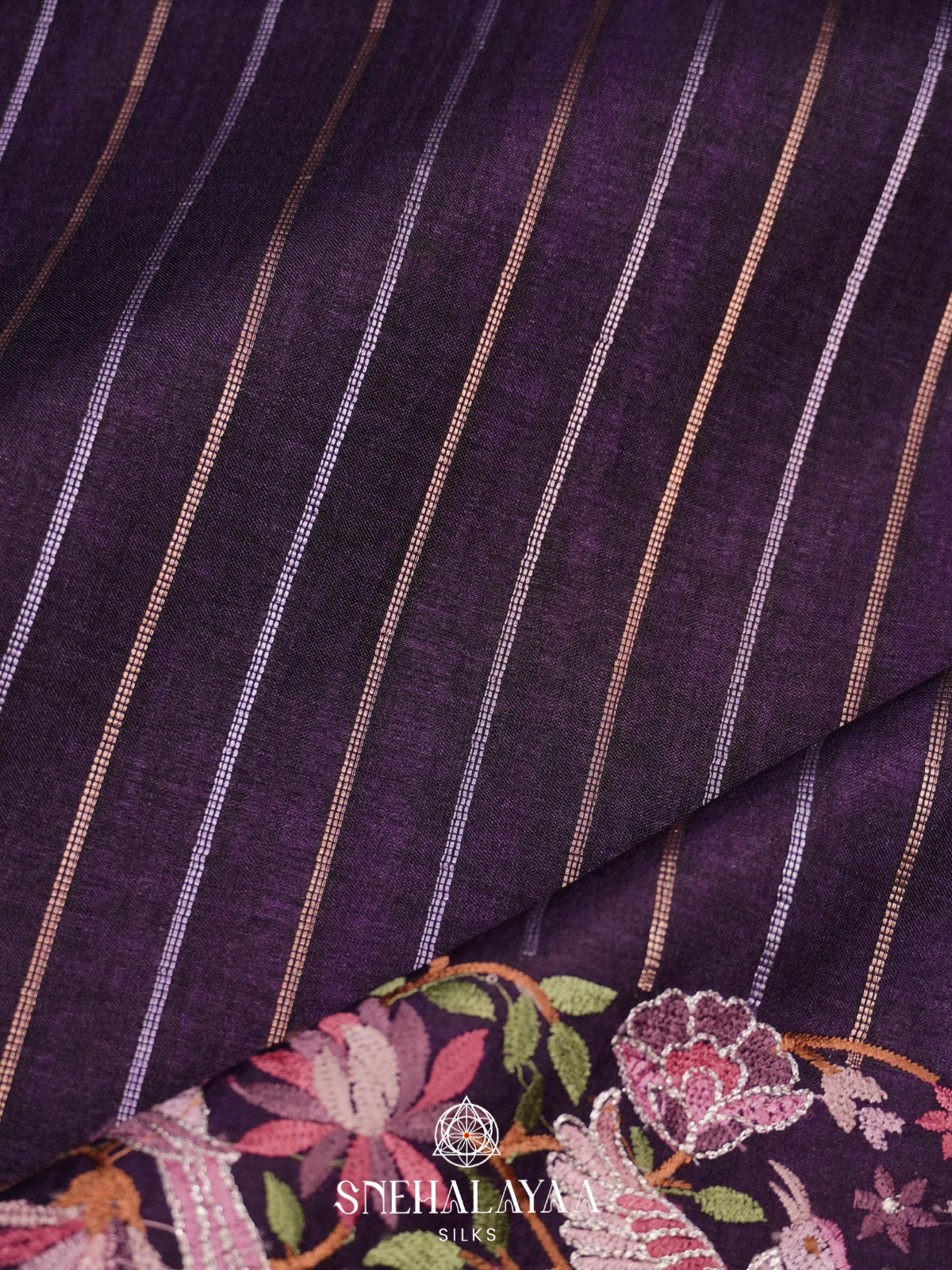 Purple Tussar Saree