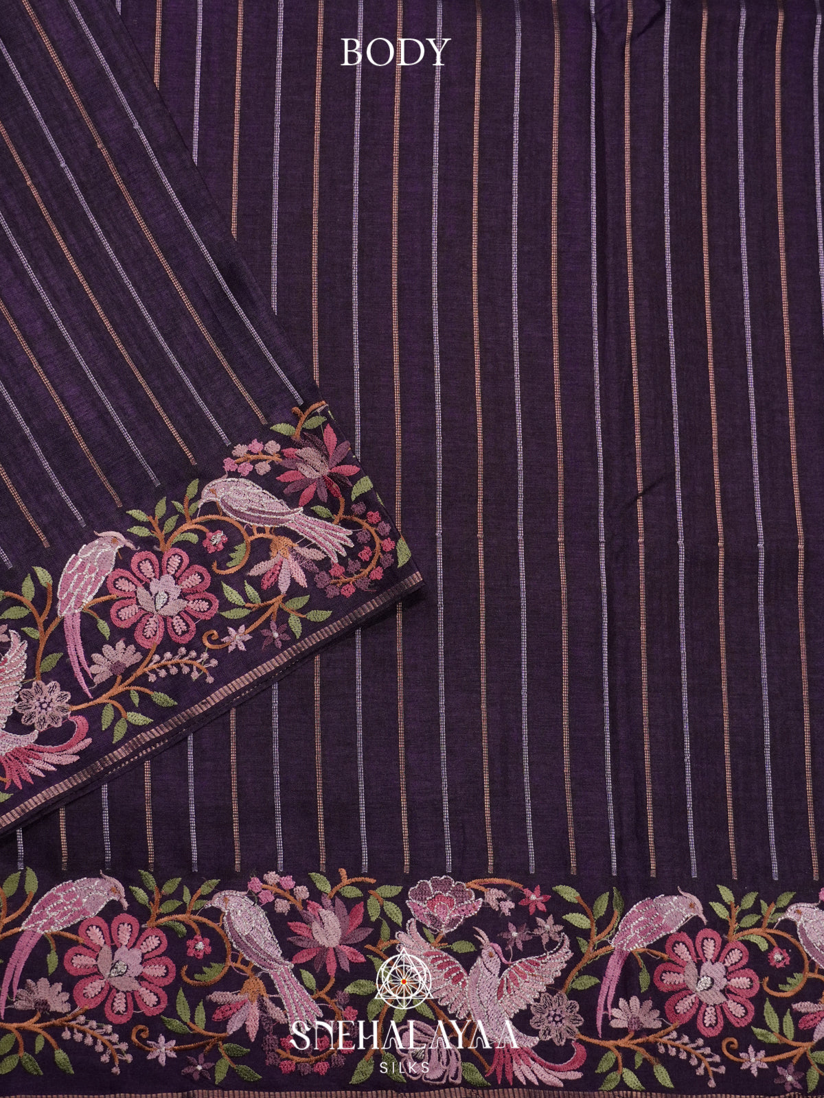 Purple Tussar Saree