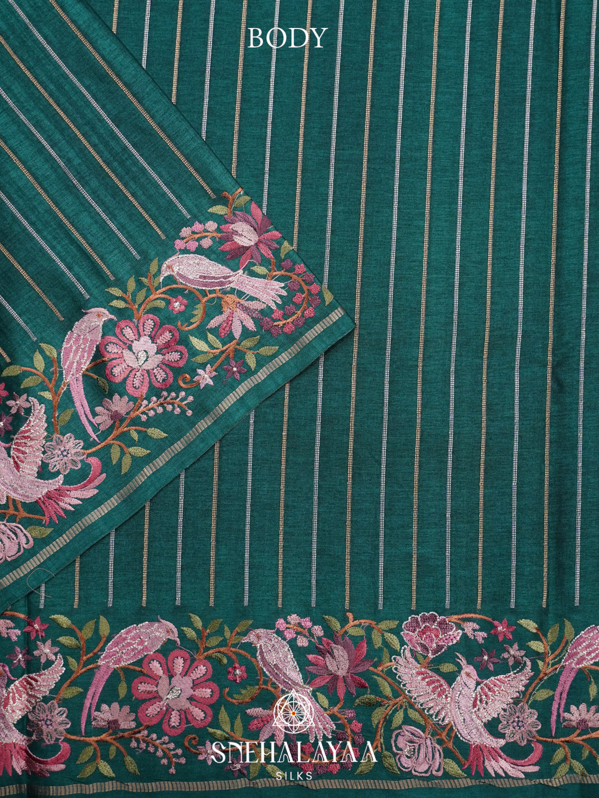 Green Tussar Saree