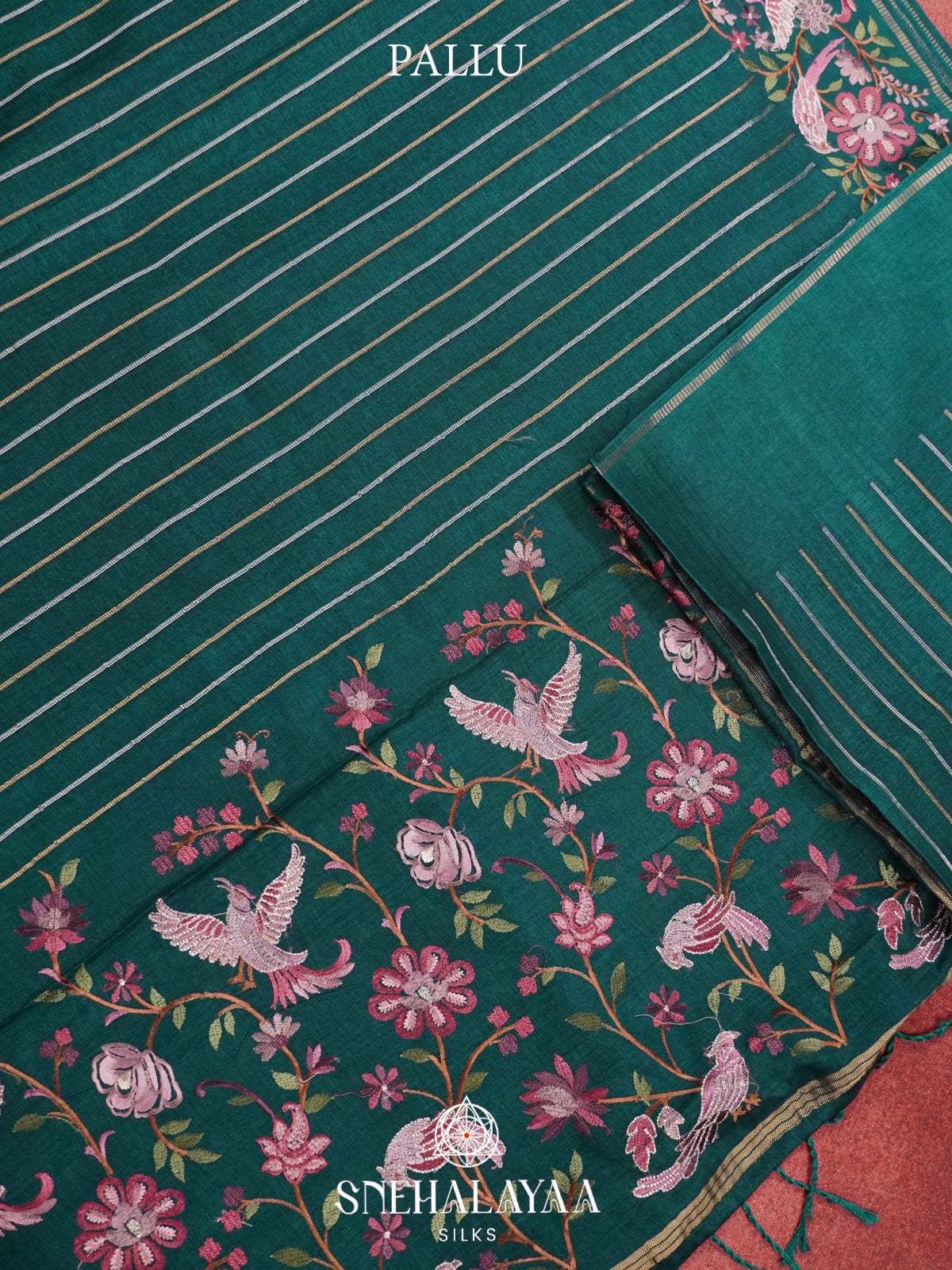 Green Tussar Saree
