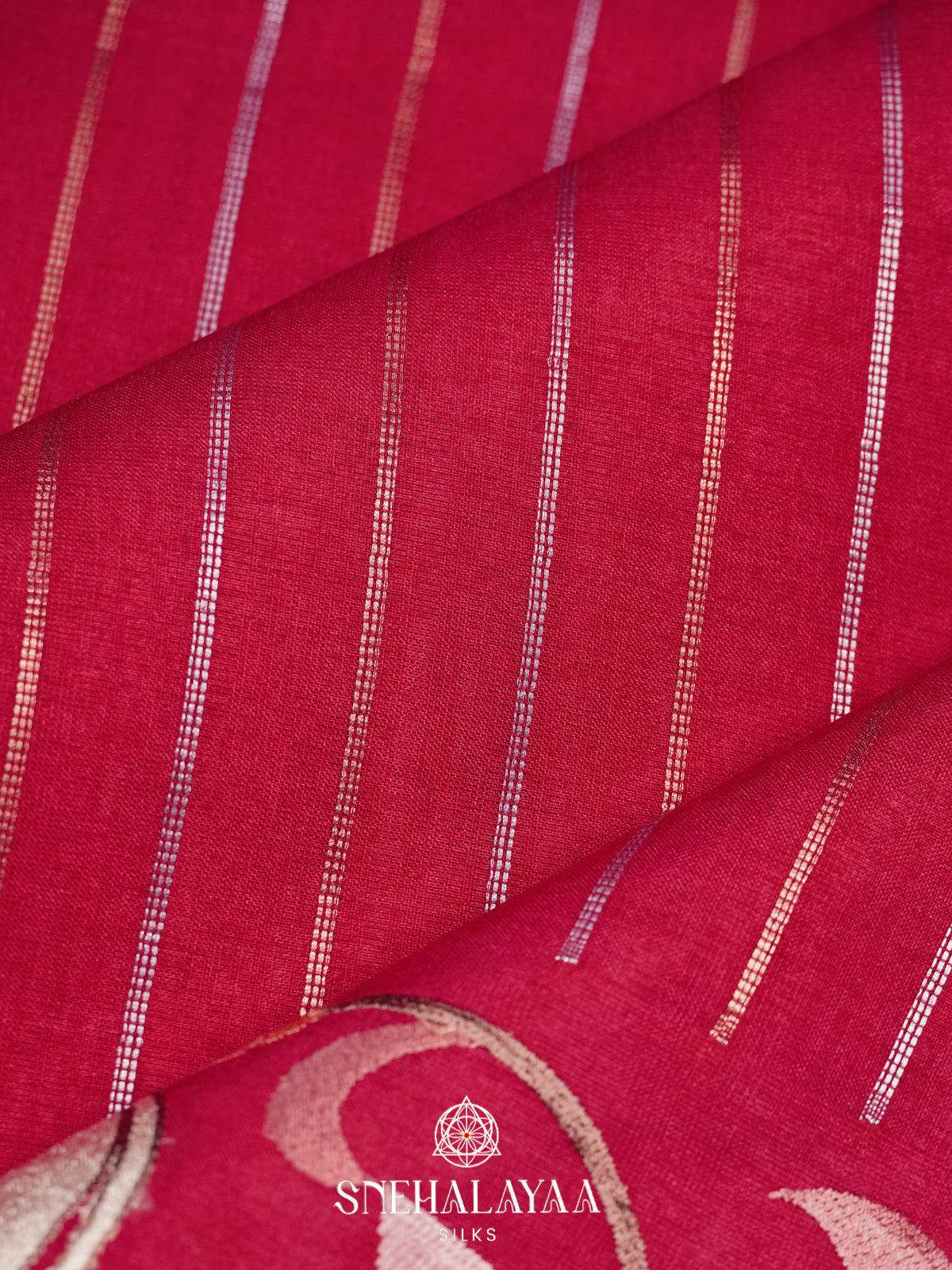 Ruby Red Tussar Saree
