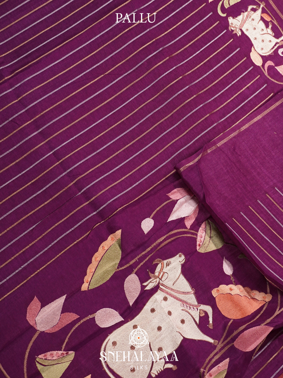 Magenta Tussar Saree