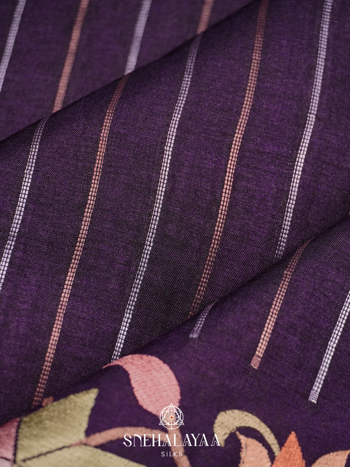 Purple Tussar Saree