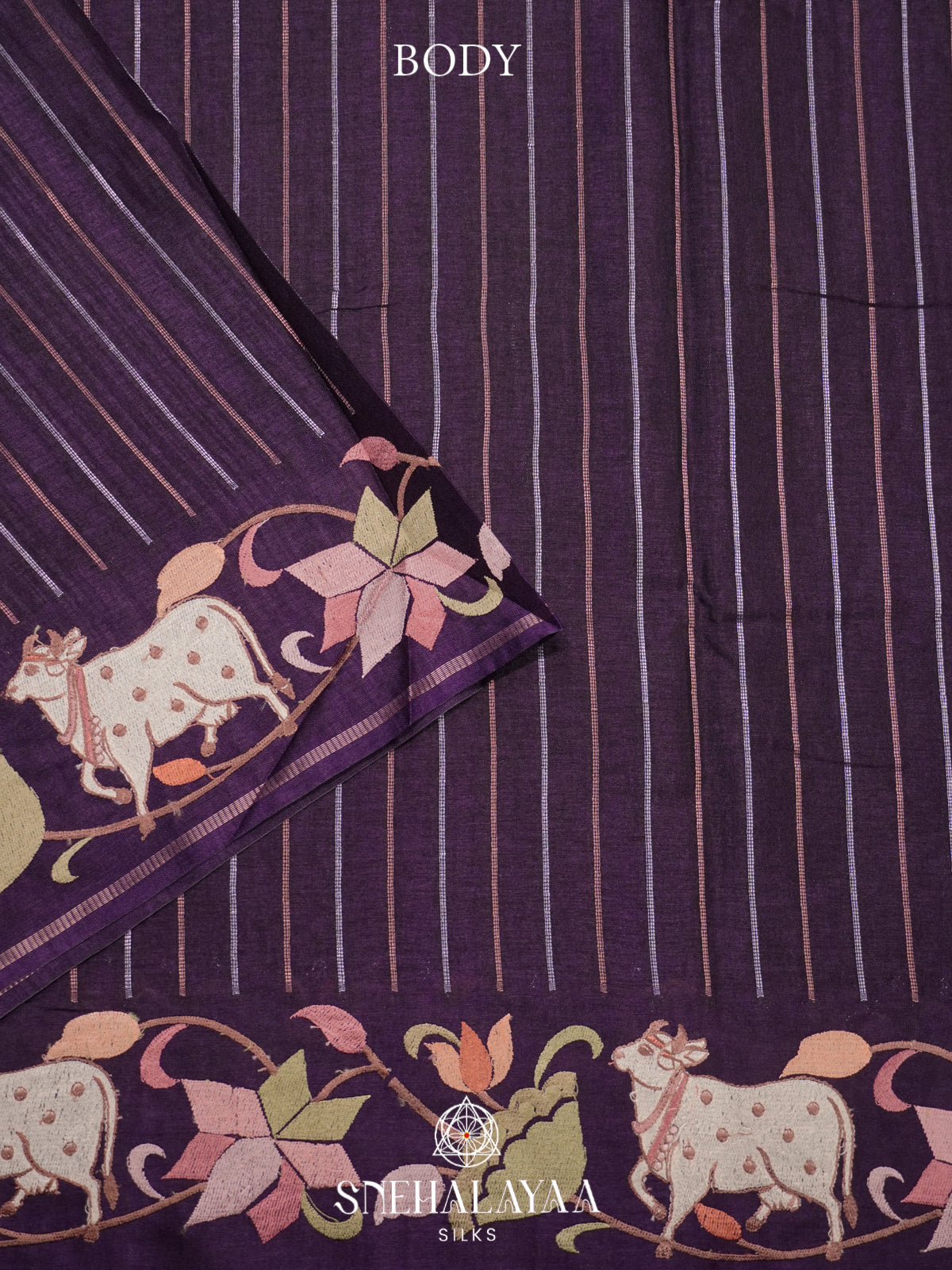 Purple Tussar Saree