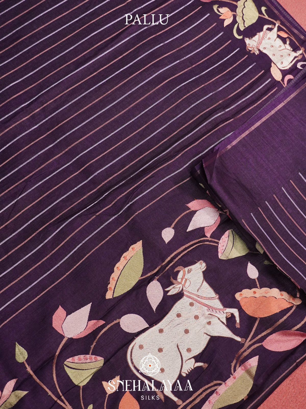 Purple Tussar Saree