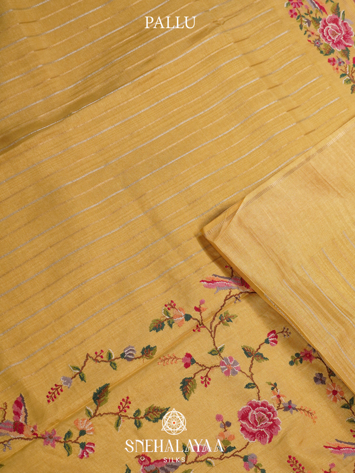 Yellow Tussar Saree