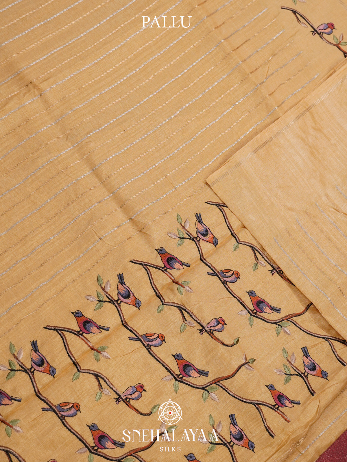 Yellow Tussar Saree