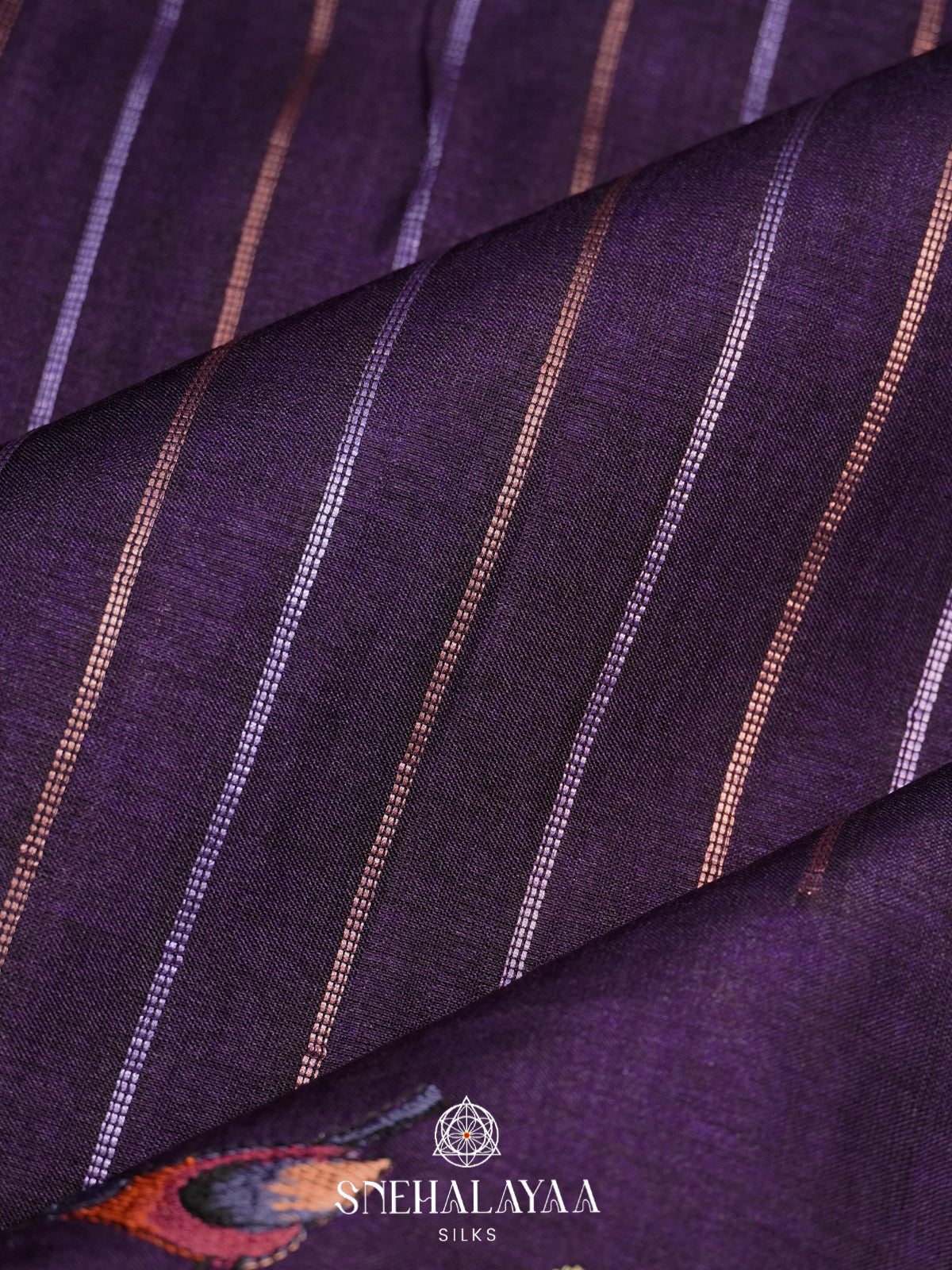 Purple Tussar Saree