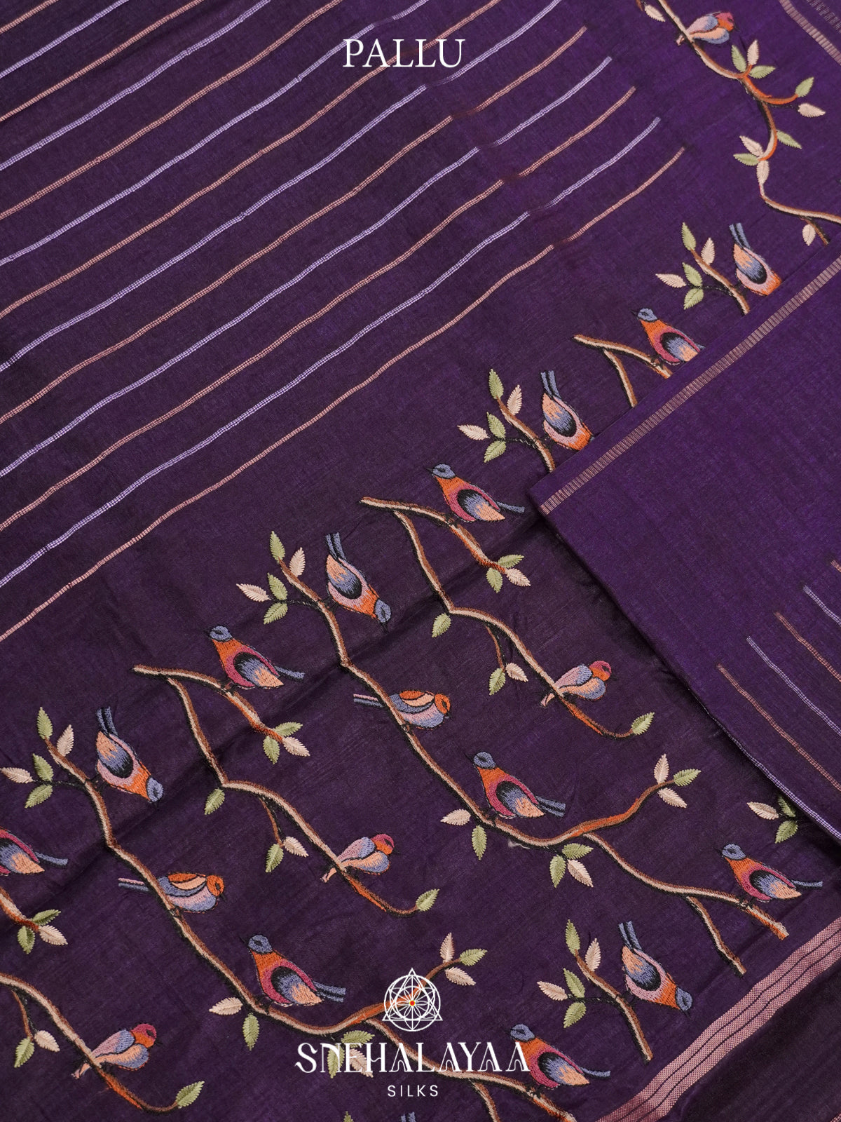 Purple Tussar Saree