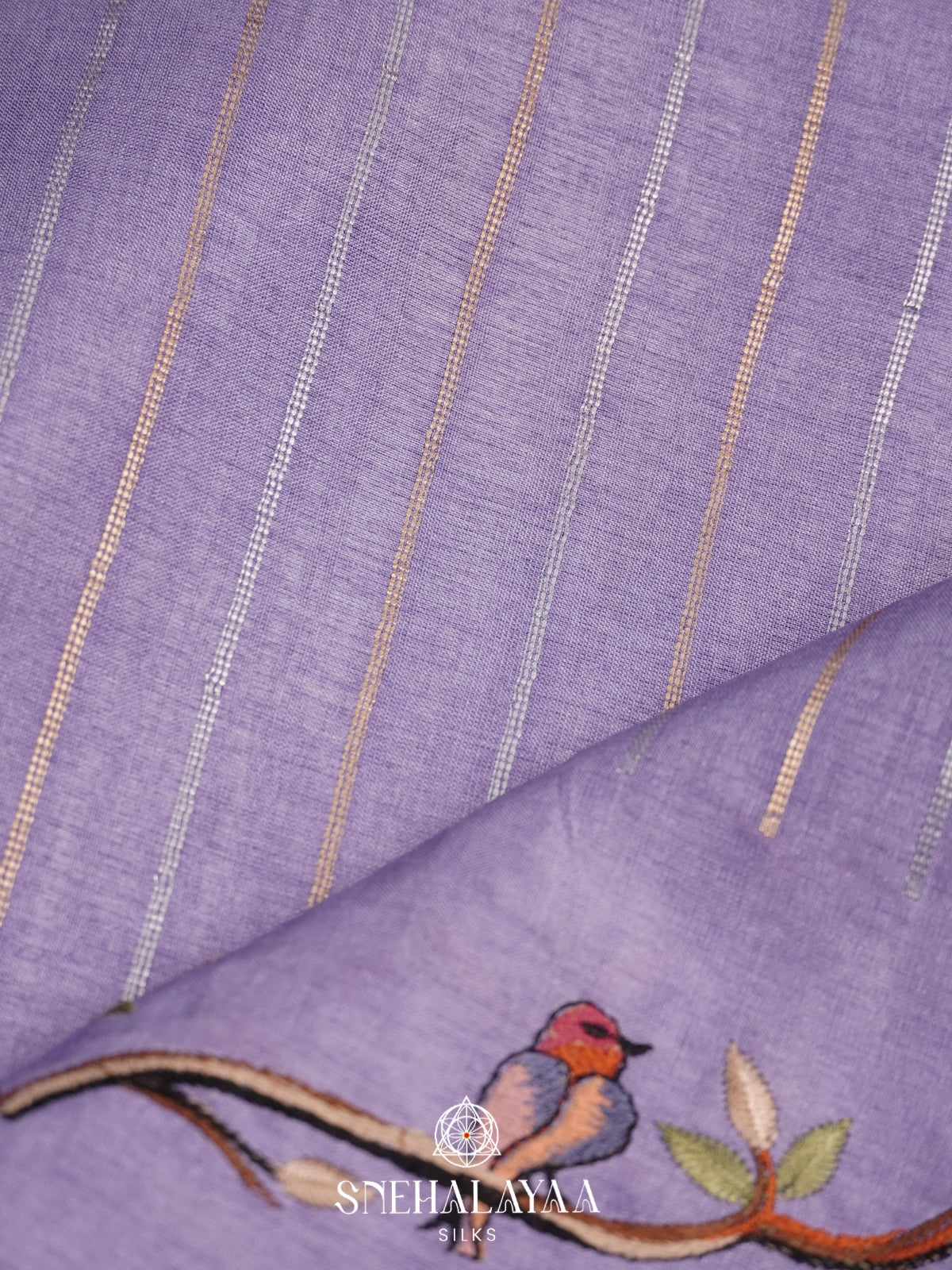 Lilac Tussar Saree