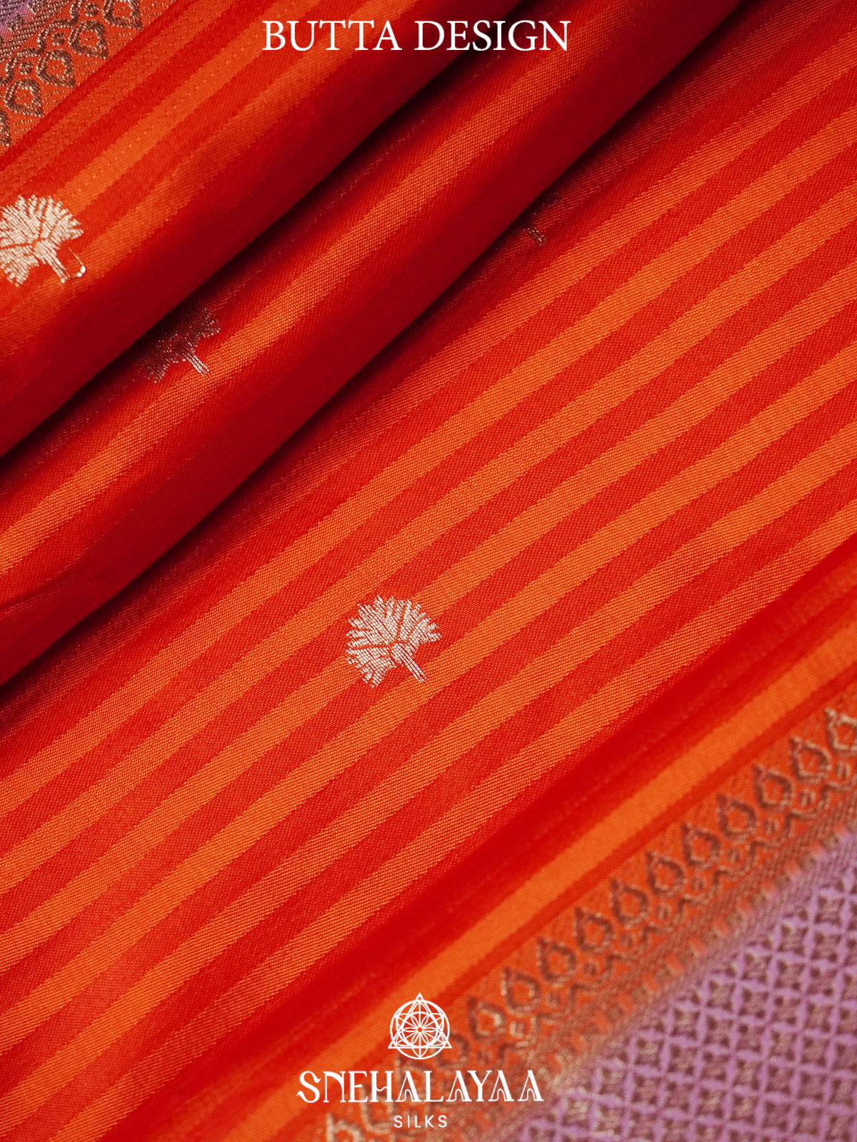 Orange Banaras Silk Saree