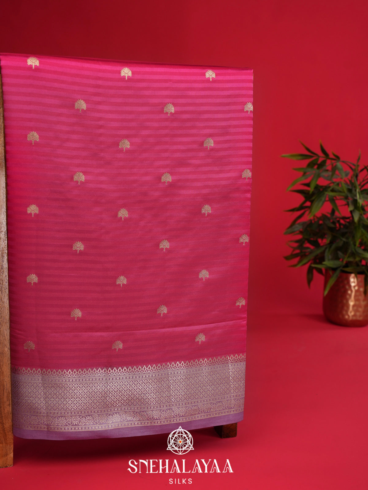 Pink Banaras Silk Saree