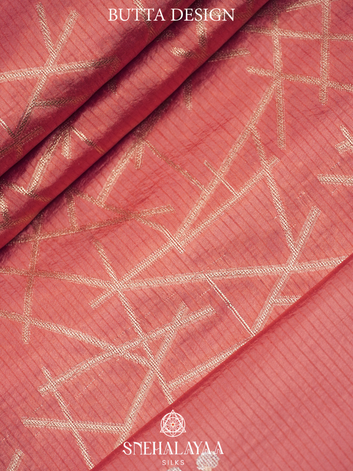 Peach Banaras Silk Saree