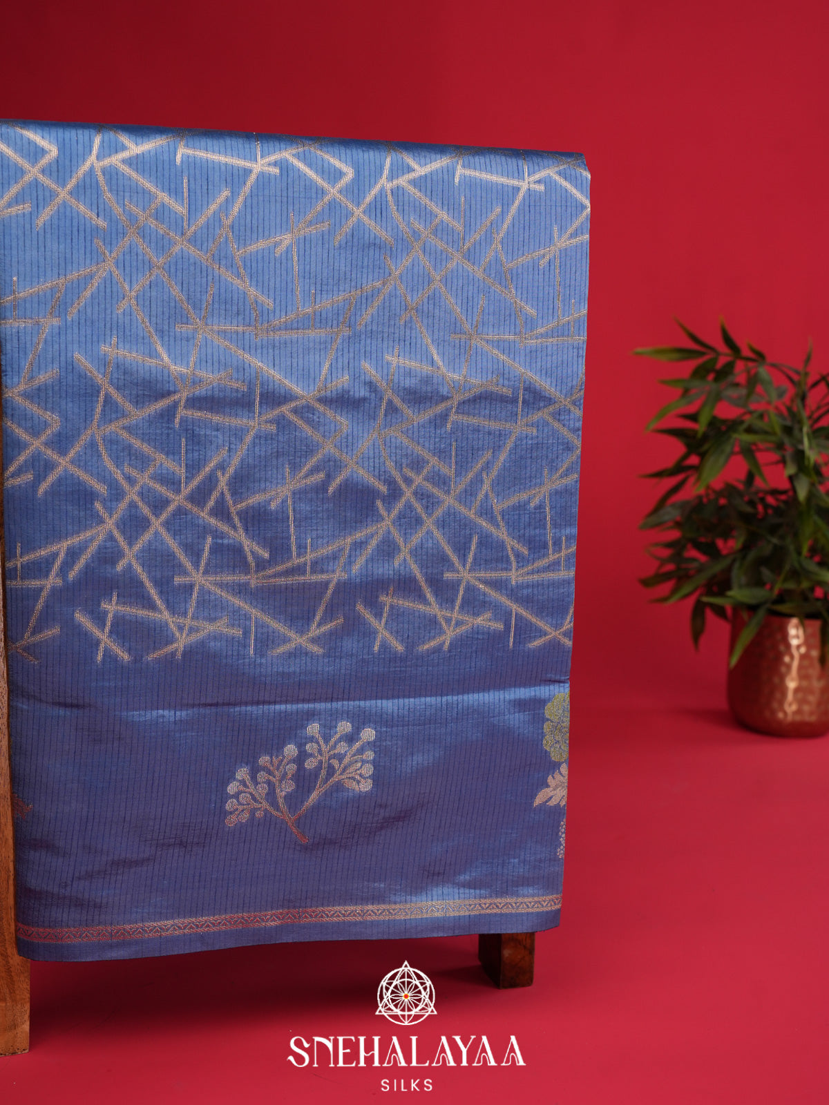 Blue Banaras Silk Saree