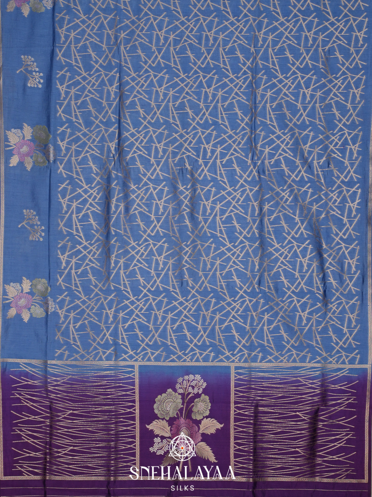 Blue Banaras Silk Saree
