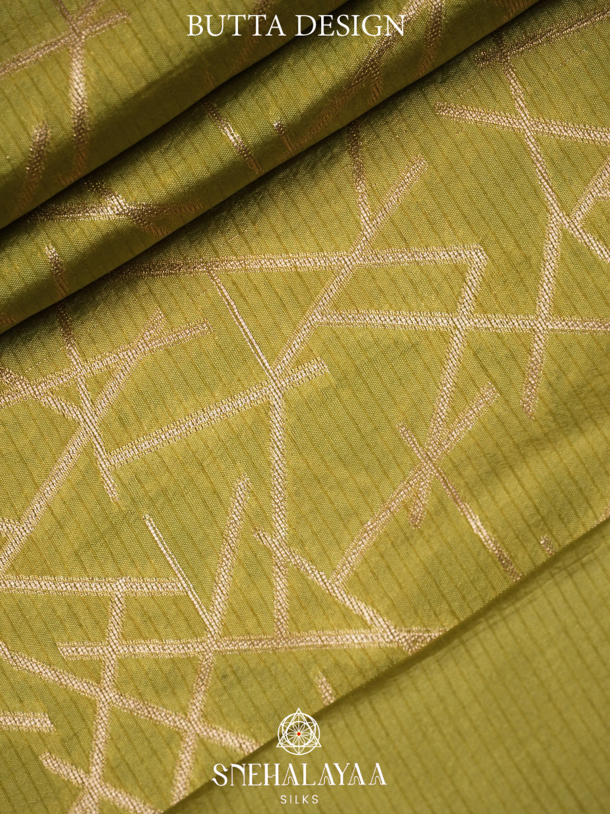 Lime Green Banaras Silk Saree