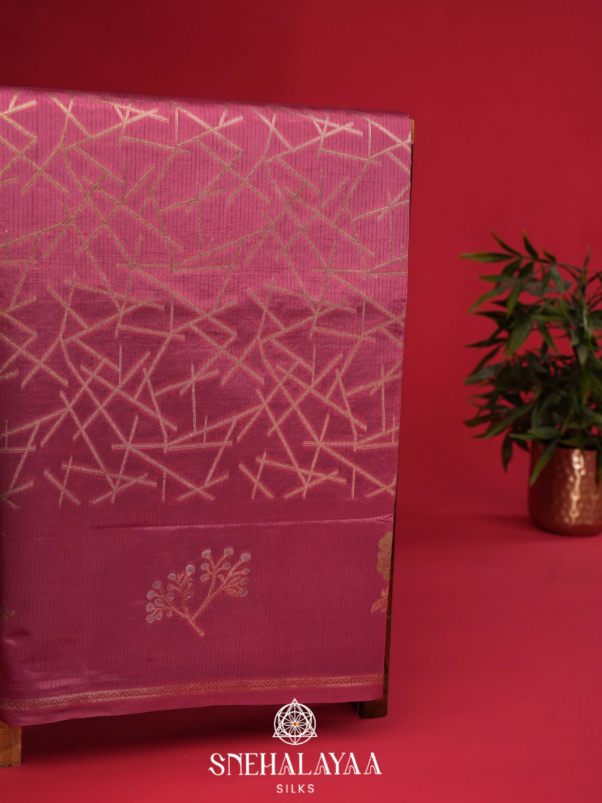 Mauve Banaras Silk Saree