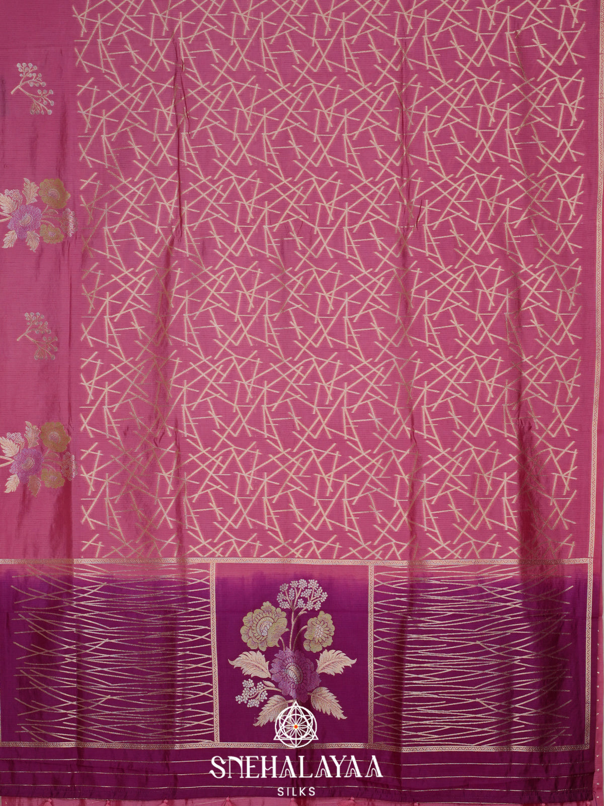 Mauve Banaras Silk Saree