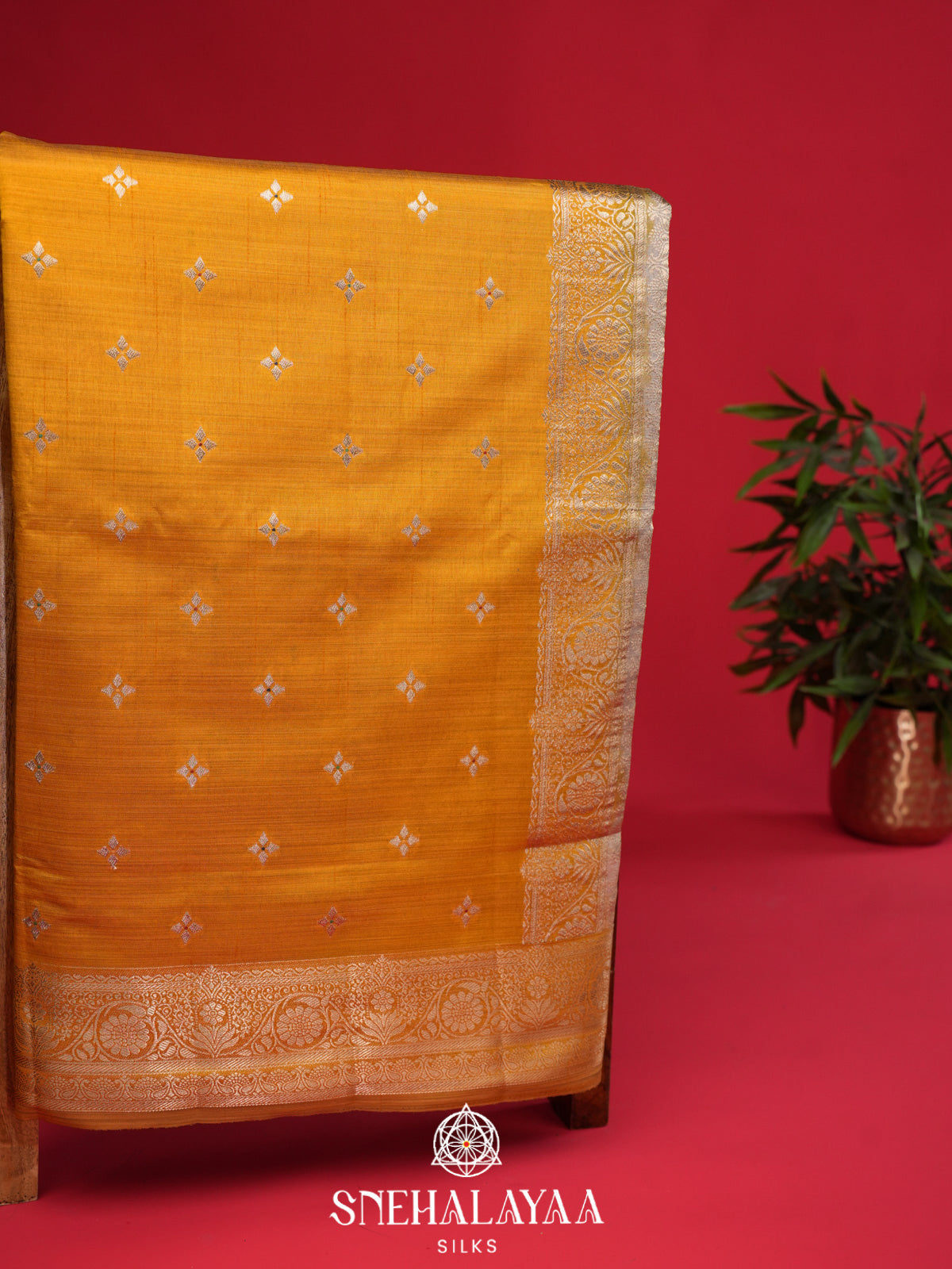 Yellow Banaras Silk Saree