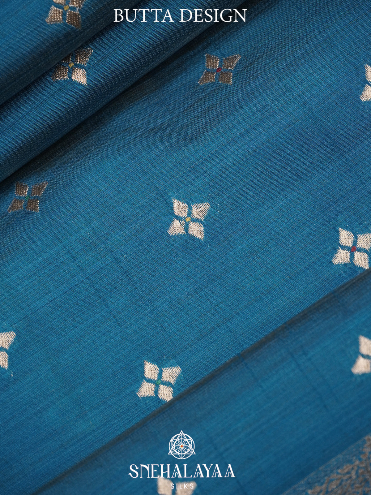 Teal Blue Banaras Silk Saree