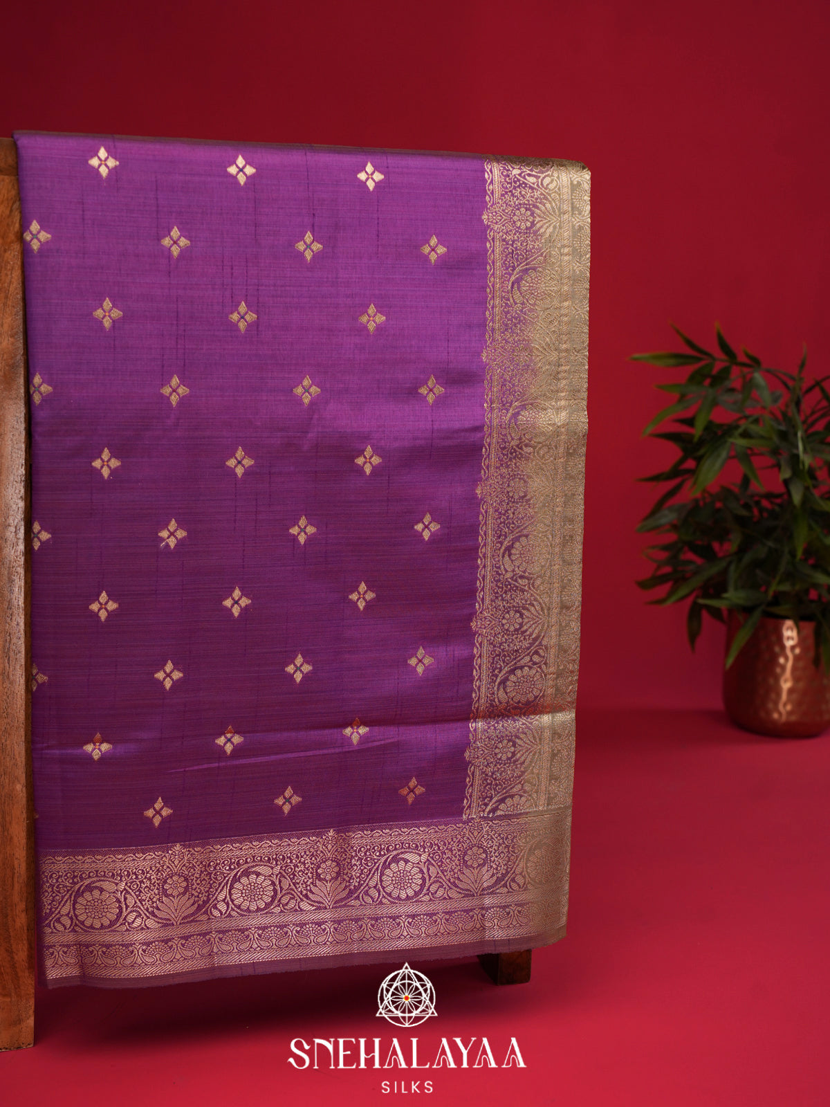 Royal Purple Banaras Silk Saree
