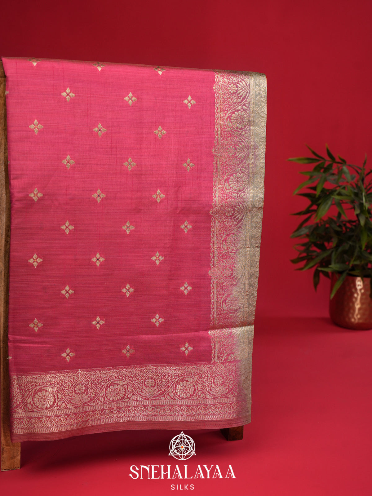 Pink Banaras Silk Saree