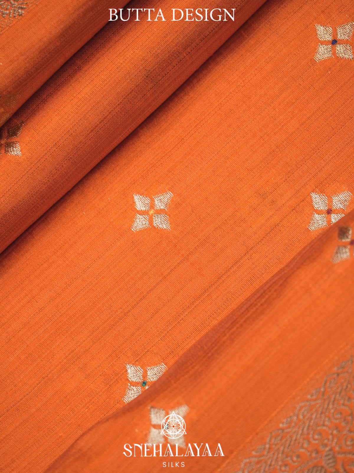 Orange Banaras Silk Saree