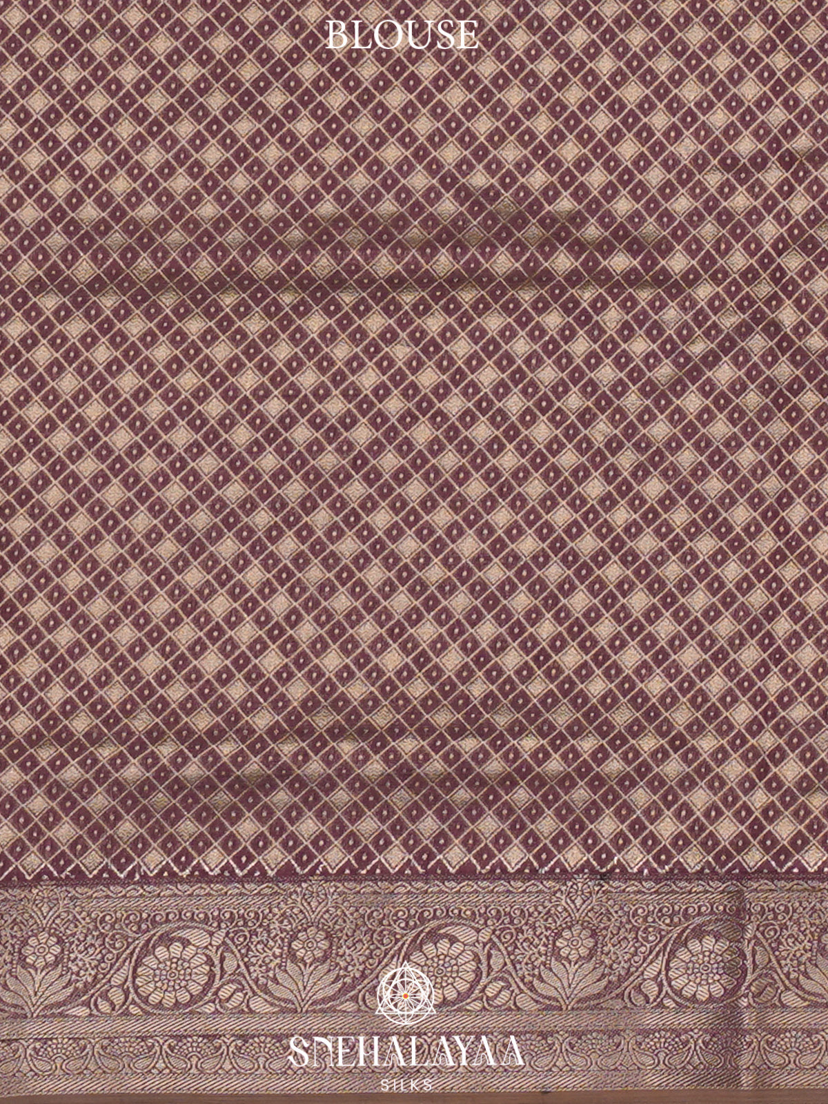 Burgundy Banaras Silk Saree