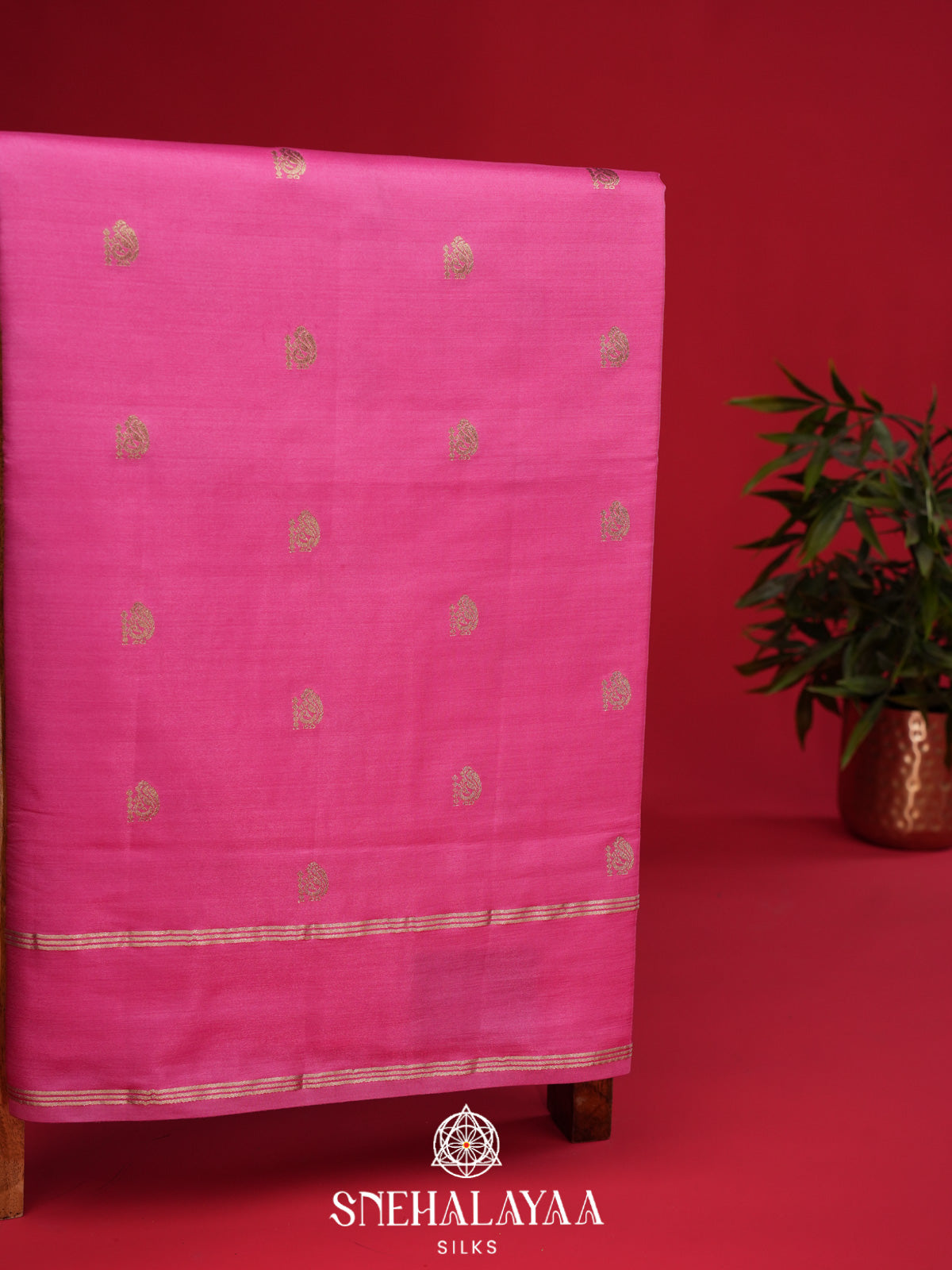 Magenta Banaras Silk Saree