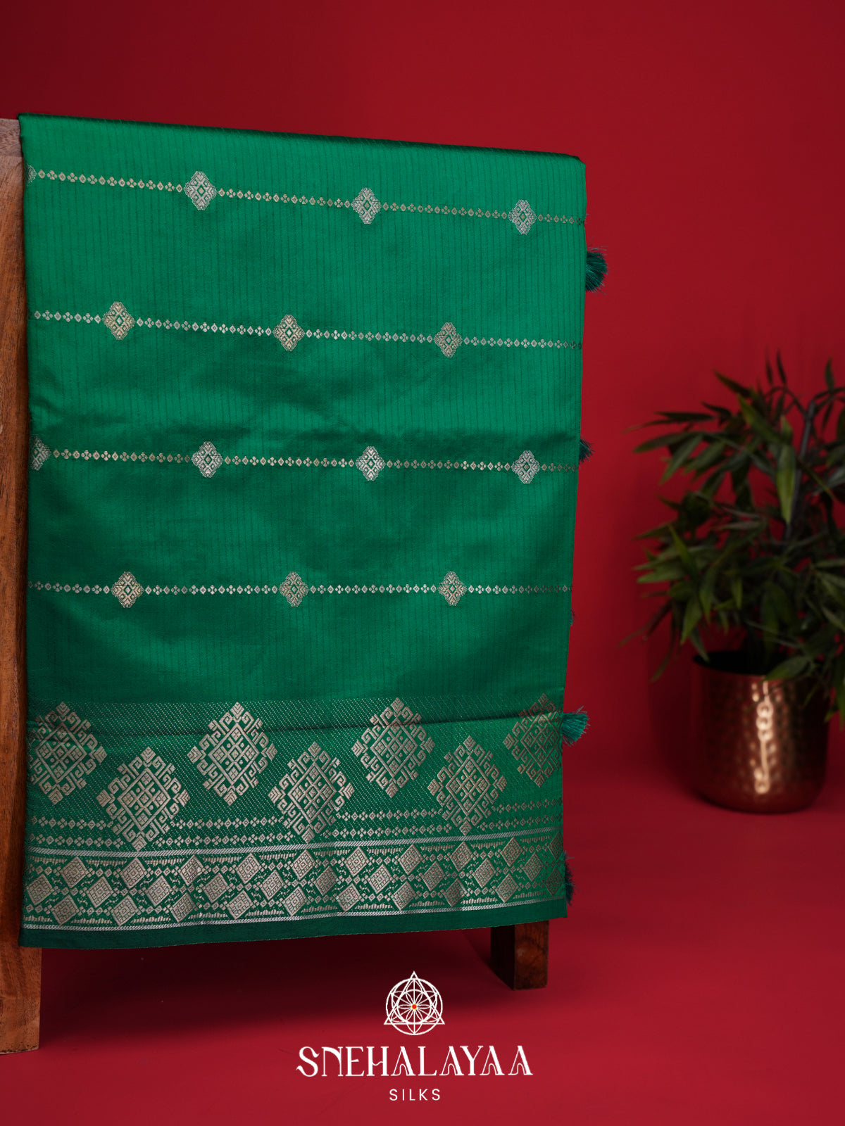 Green Raw Silk Saree