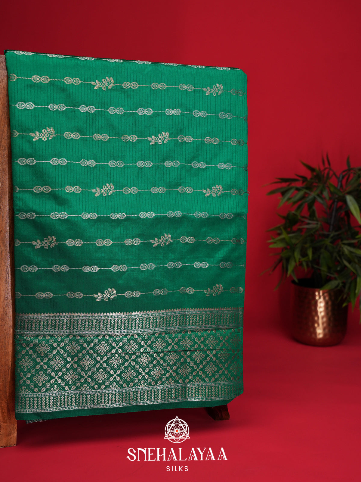 Green Raw Silk Saree