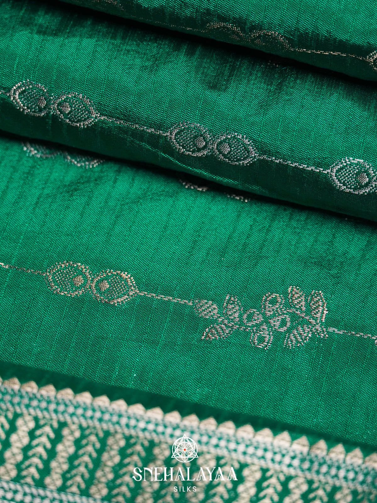 Green Raw Silk Saree