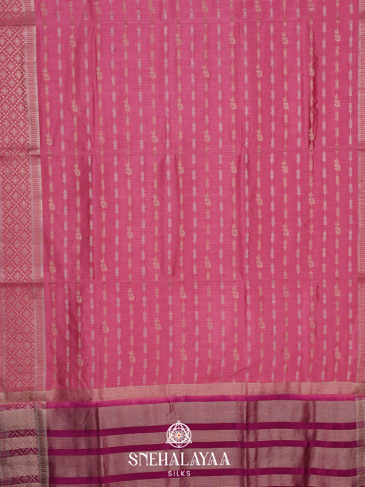Pink Raw Silk Saree