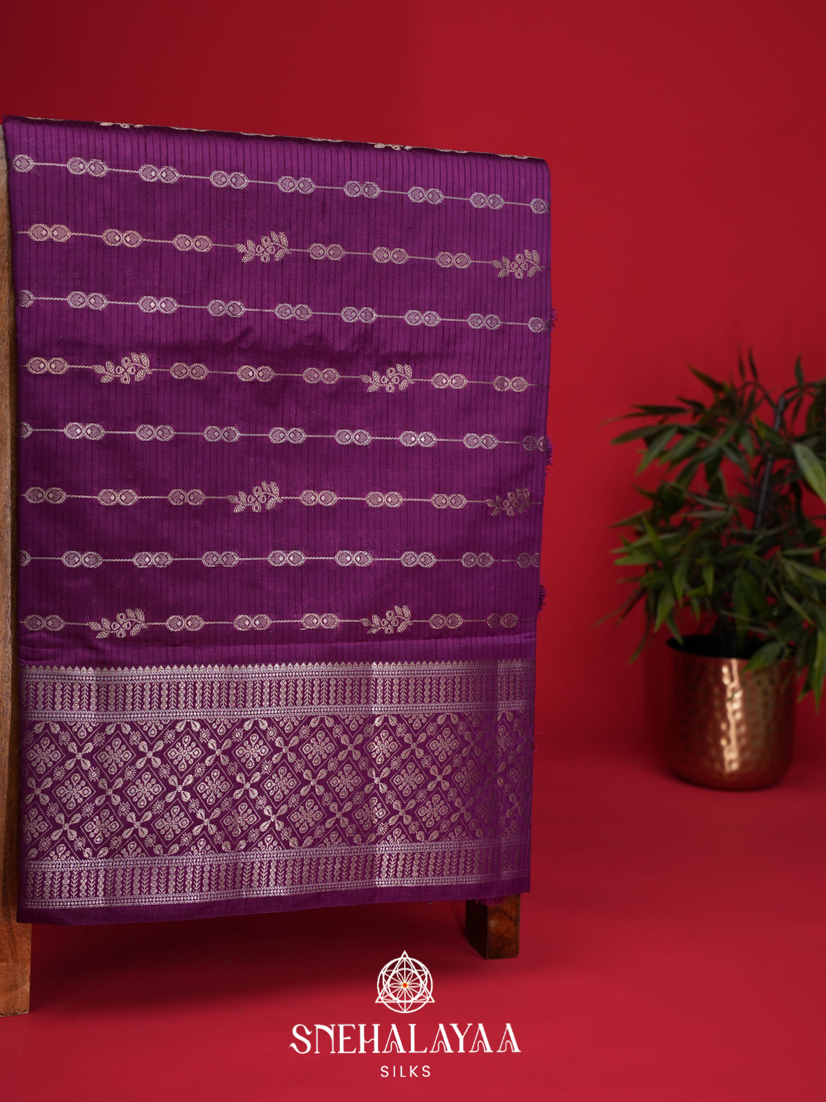 Purple Raw Silk Saree