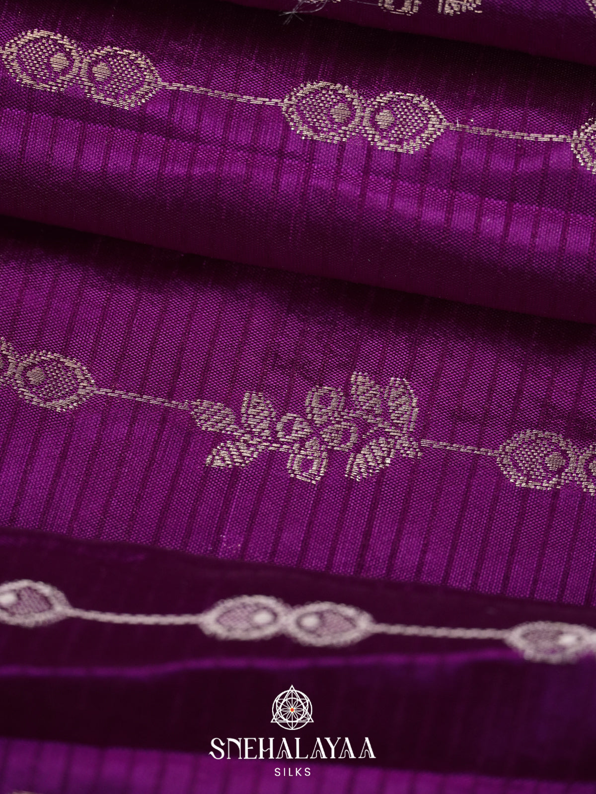 Purple Raw Silk Saree