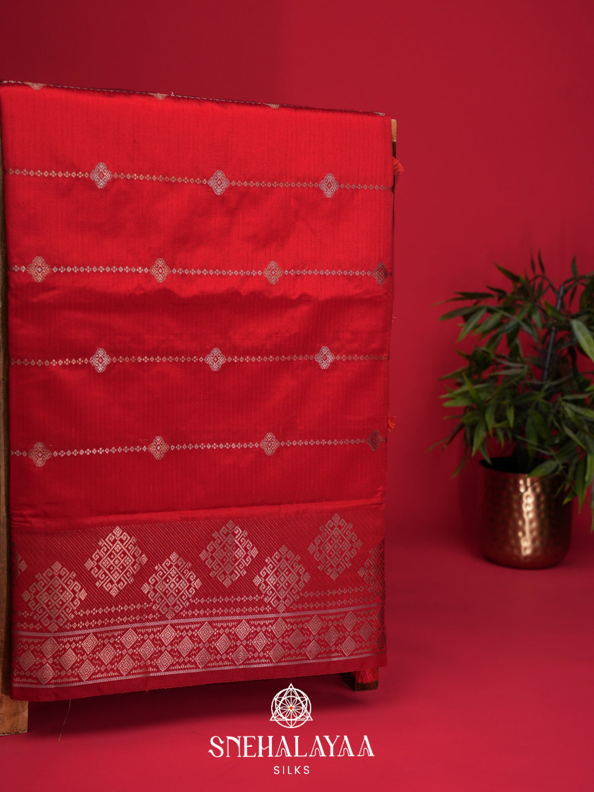 Red Raw Silk Saree