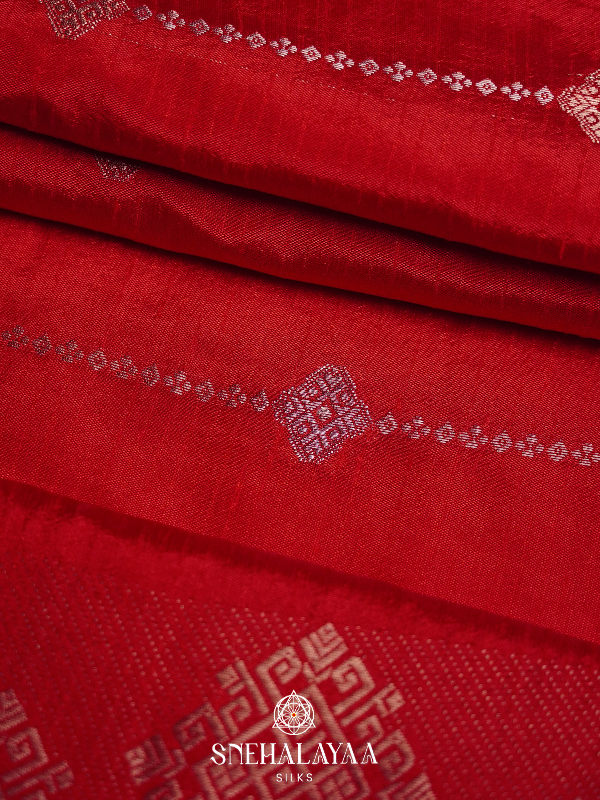 Red Raw Silk Saree