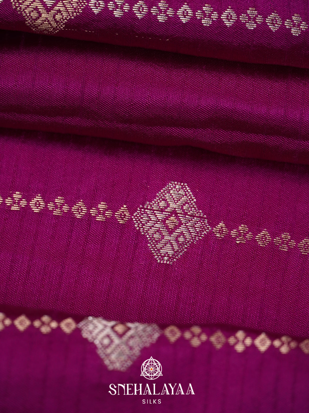 Magenta Raw Silk Saree